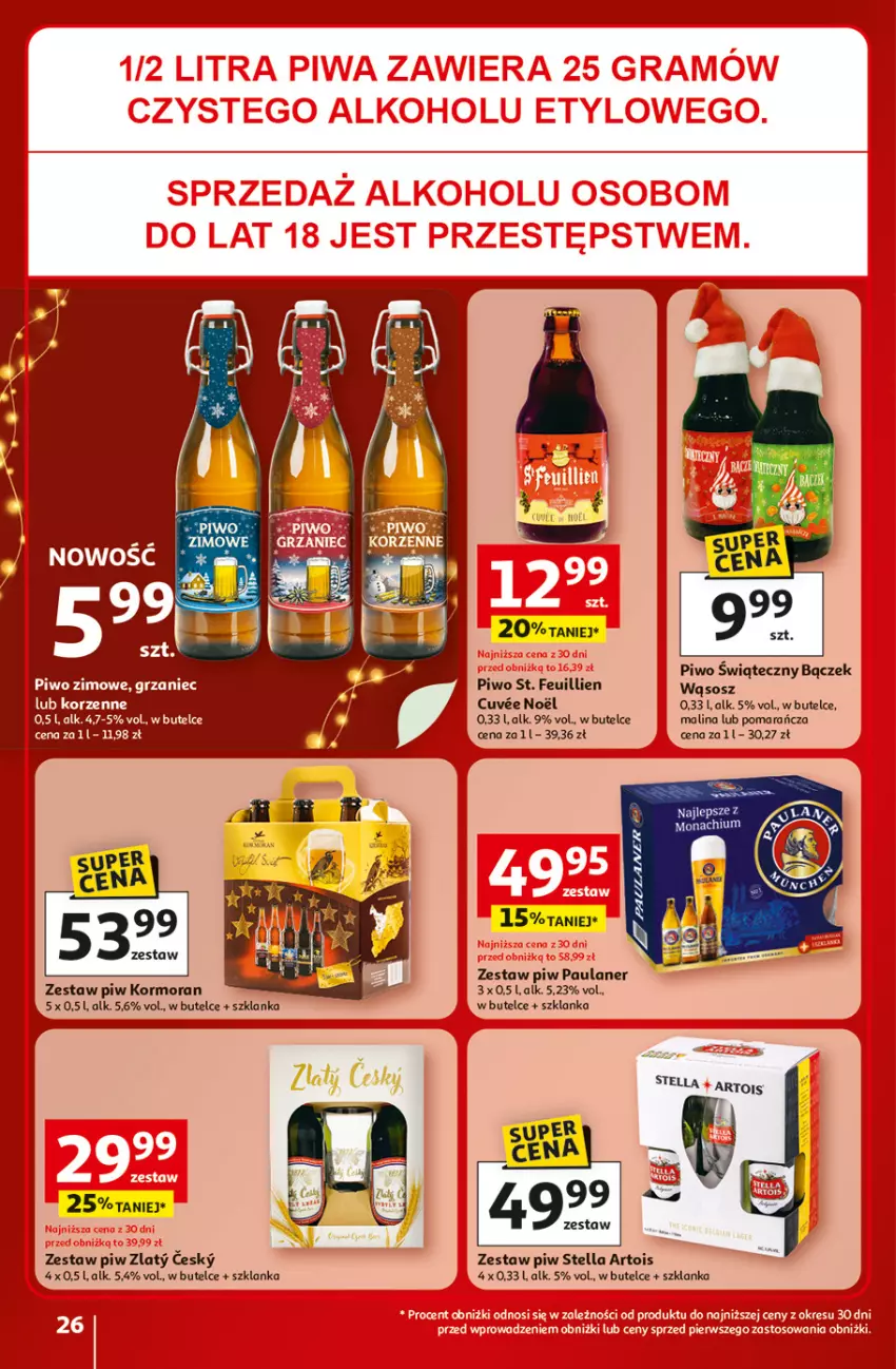 Gazetka promocyjna Auchan - Święta jak babcię kocham Hipermarket - ważna 20.11 do 26.11.2025 - strona 26 - produkty: Piwo, Sos, Szklanka