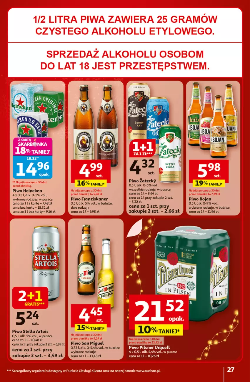 Gazetka promocyjna Auchan - Święta jak babcię kocham Hipermarket - ważna 20.11 do 26.11.2025 - strona 27 - produkty: Heineken, Piwo, Skaner