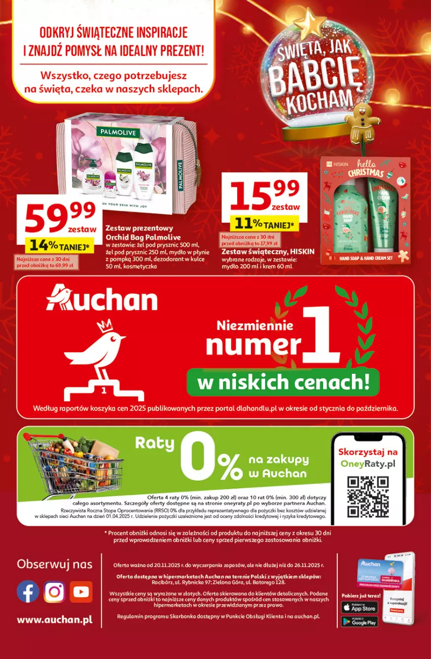 Gazetka promocyjna Auchan - Święta jak babcię kocham Hipermarket - ważna 20.11 do 26.11.2025 - strona 45 - produkty: Gra, Kosmetyczka, Kosz, Mydło, Mydło w płynie, Por, Portal, Top, Zestaw prezentowy
