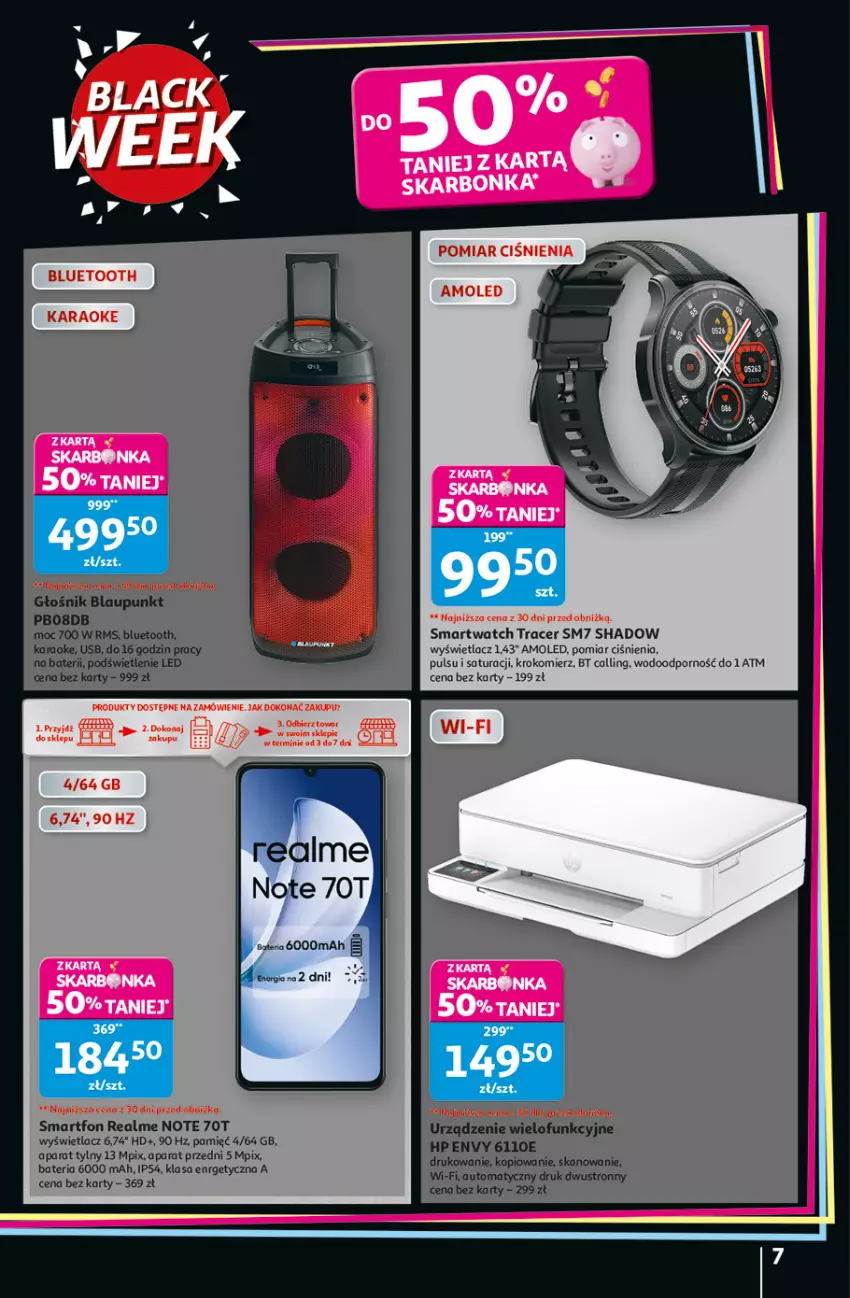 Gazetka promocyjna Auchan - Święta jak babcię kocham Hipermarket - ważna 20.11 do 26.11.2025 - strona 7 - produkty: Acer, Amol, Bateria, Głośnik, HP, Krokomierz, Por, Smartfon, Smartwatch, Urządzenie wielofunkcyjne