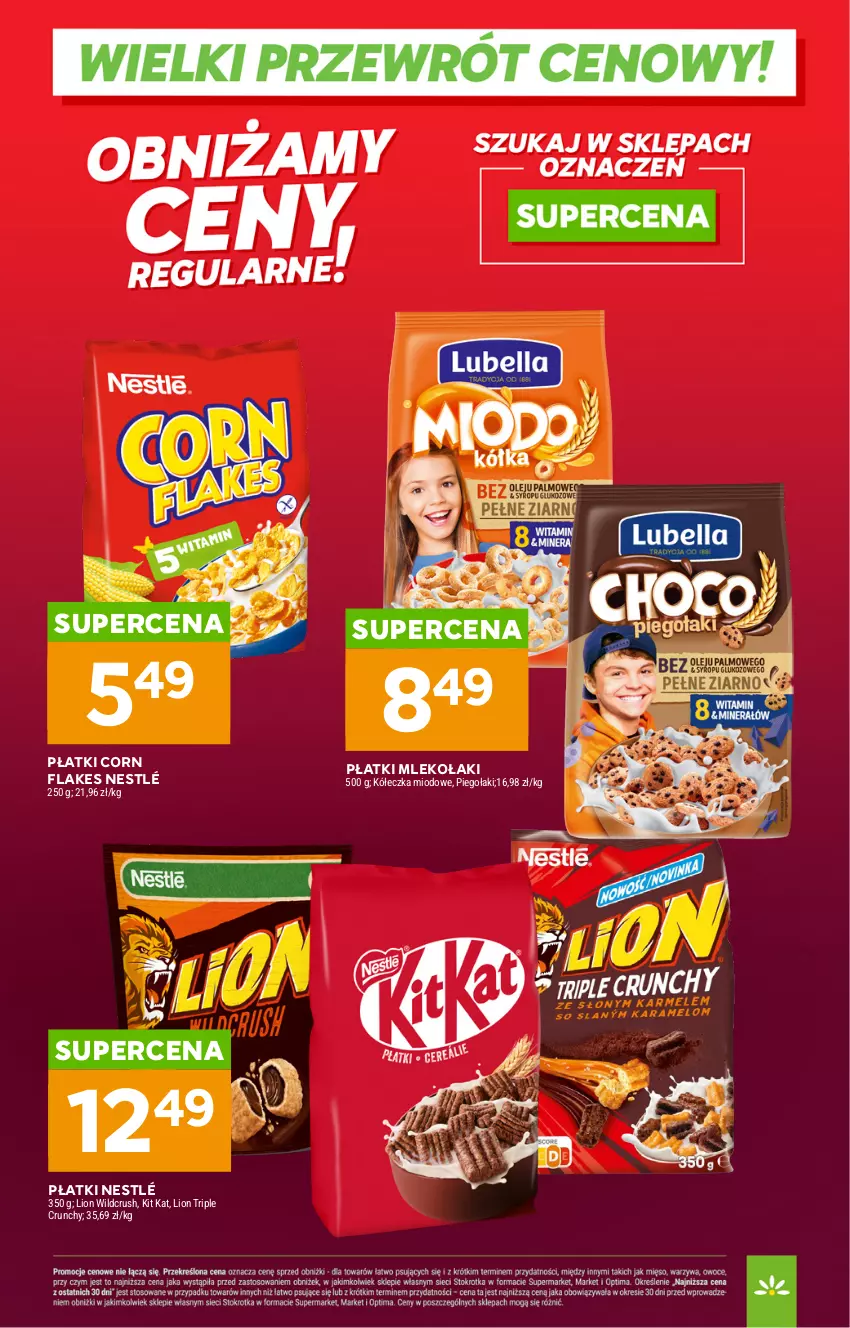 Gazetka promocyjna Stokrotka - Wielki przewrót cenowy! - ważna 02.05 do 31.05.2026 - strona 19 - produkty: Corn flakes, Kit Kat, Lion, Mleko, Nestlé