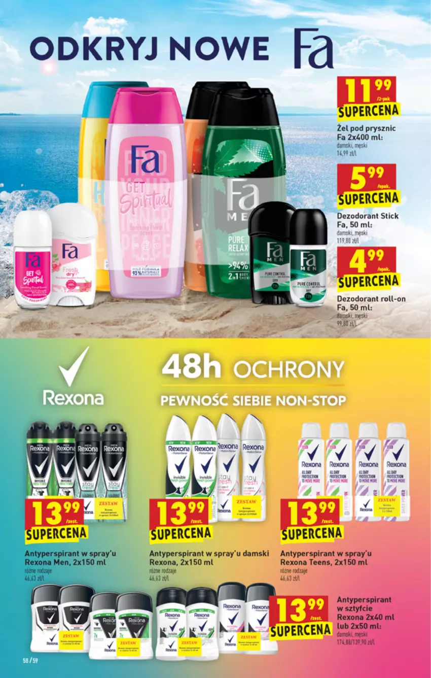 Gazetka promocyjna Biedronka - W tym tygodniu - ważna 29.07 do 04.08.2021 - strona 58 - produkty: Antyperspirant, Dezodorant, Fa, Rexona, Wino