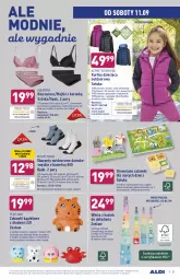 Gazetka promocyjna Aldi - Gazetka - ważna od 11.09 do 11.09.2021 - strona 33 - produkty: Sok, Por, Układanka, Majtki, Biustonosz, Stek, Kurtka, Karp, Puzzle, Wełna, Dzieci, Klocki, Traktor, Kurtka dziecięca, Queentex