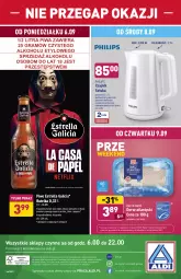 Gazetka promocyjna Aldi - Gazetka - ważna od 11.09 do 11.09.2021 - strona 36 - produkty: Piwa, Piwo, Piec, Polędwica, Ser, Gra, Papier, Philips, Czajnik, Balta Mare, Ryby i owoce morza, Tera, Owoce morza, Owoce, Dorsz, Pokrywa, Fa