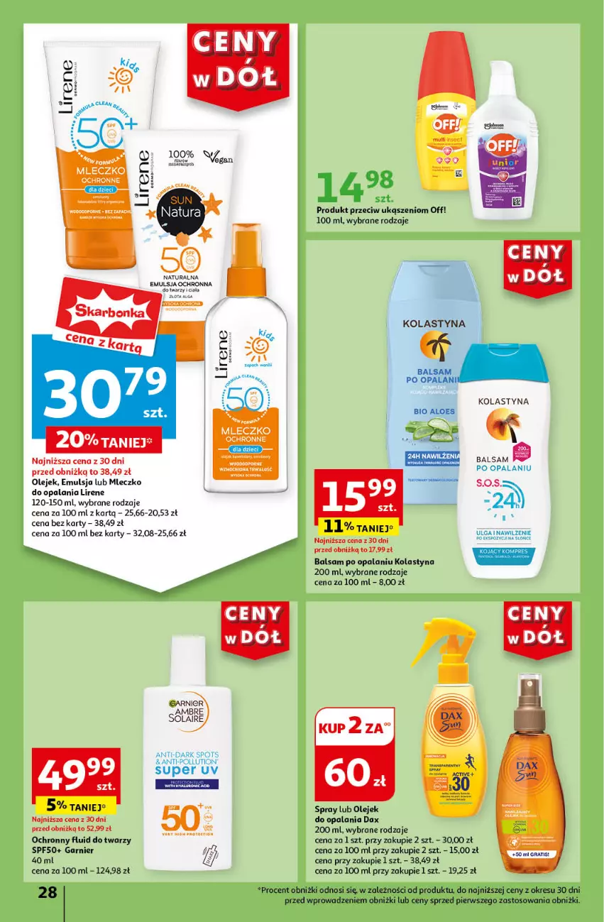 Gazetka promocyjna Auchan - Gazetka CENY W DÓŁ Hipermarket Auchan - ważna 20.06 do 26.06.2024 - strona 32 - produkty: DAX, Emulsja, Garnier, Lirene, Mleczko, Olej, Sos