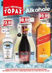 Gazetka promocyjna Topaz - Gazetka - Gazetka - ważna od 28.02 do 28.02.2023 - strona 1 - produkty: Mus, Wino musujące, Johnnie Walker, Wódka, Whisky, Wino