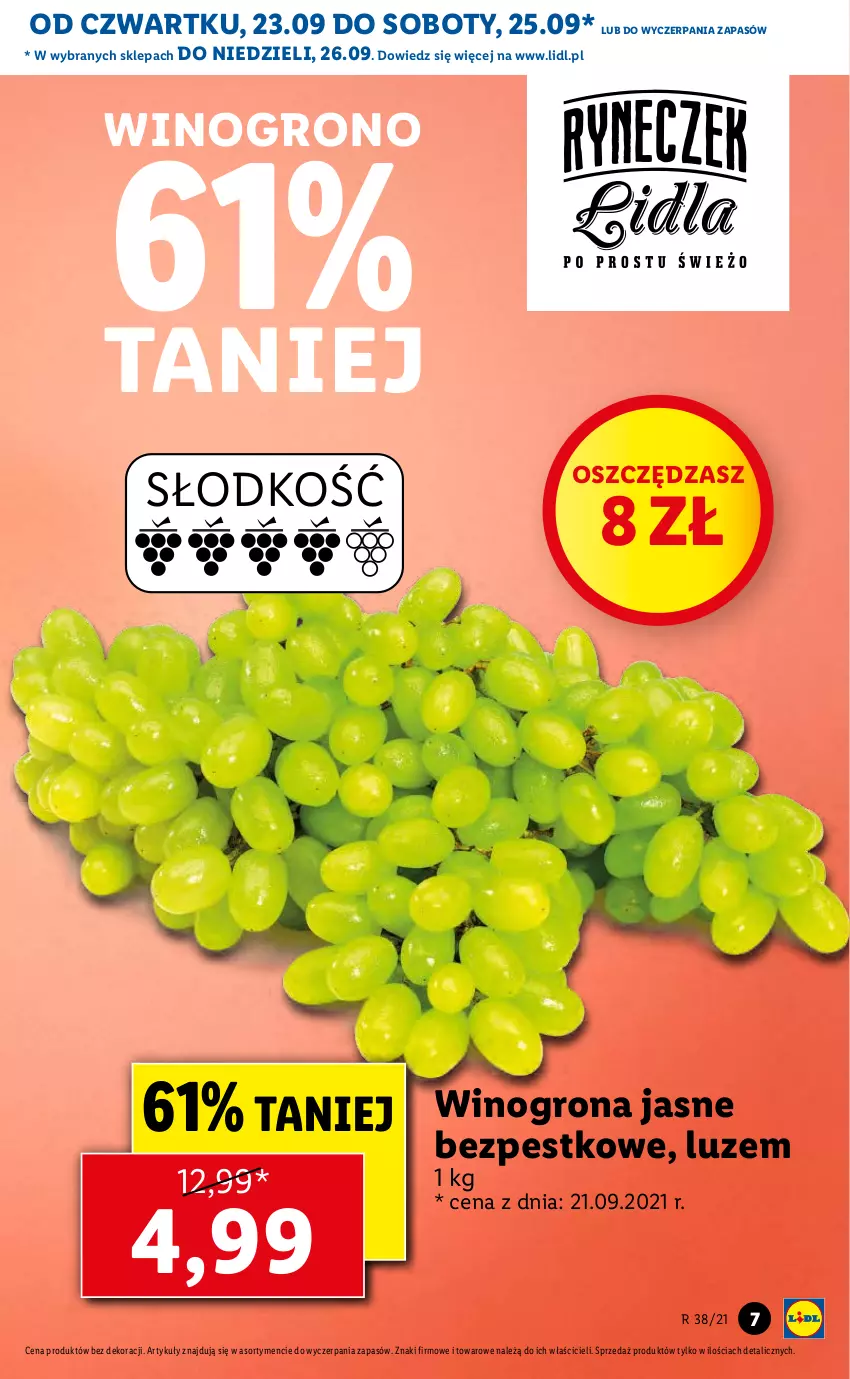 Gazetka promocyjna Lidl - GAZETKA - ważna 23.09 do 26.09.2021 - strona 7 - produkty: Wino, Winogrona