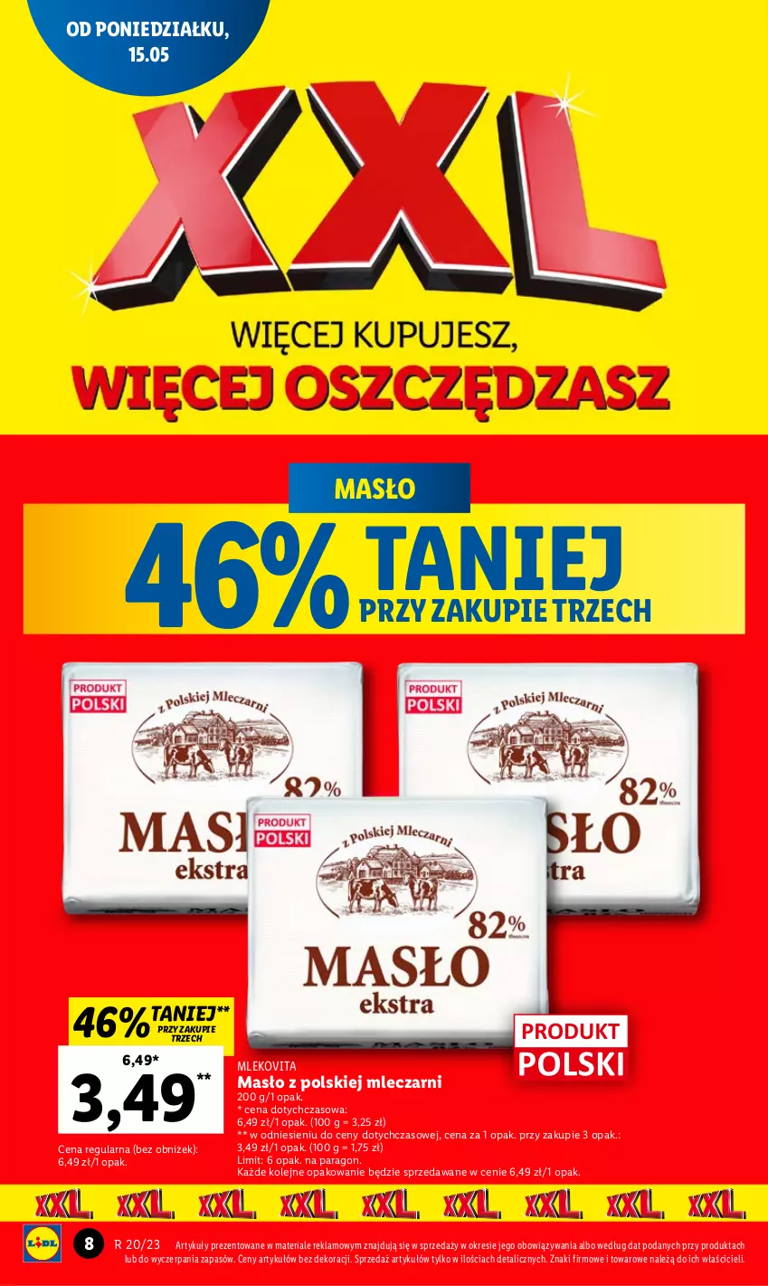 Gazetka promocyjna Lidl - GAZETKA - ważna 15.05 do 17.05.2023 - strona 8 - produkty: Masło, Mleko, Mlekovita, Olej