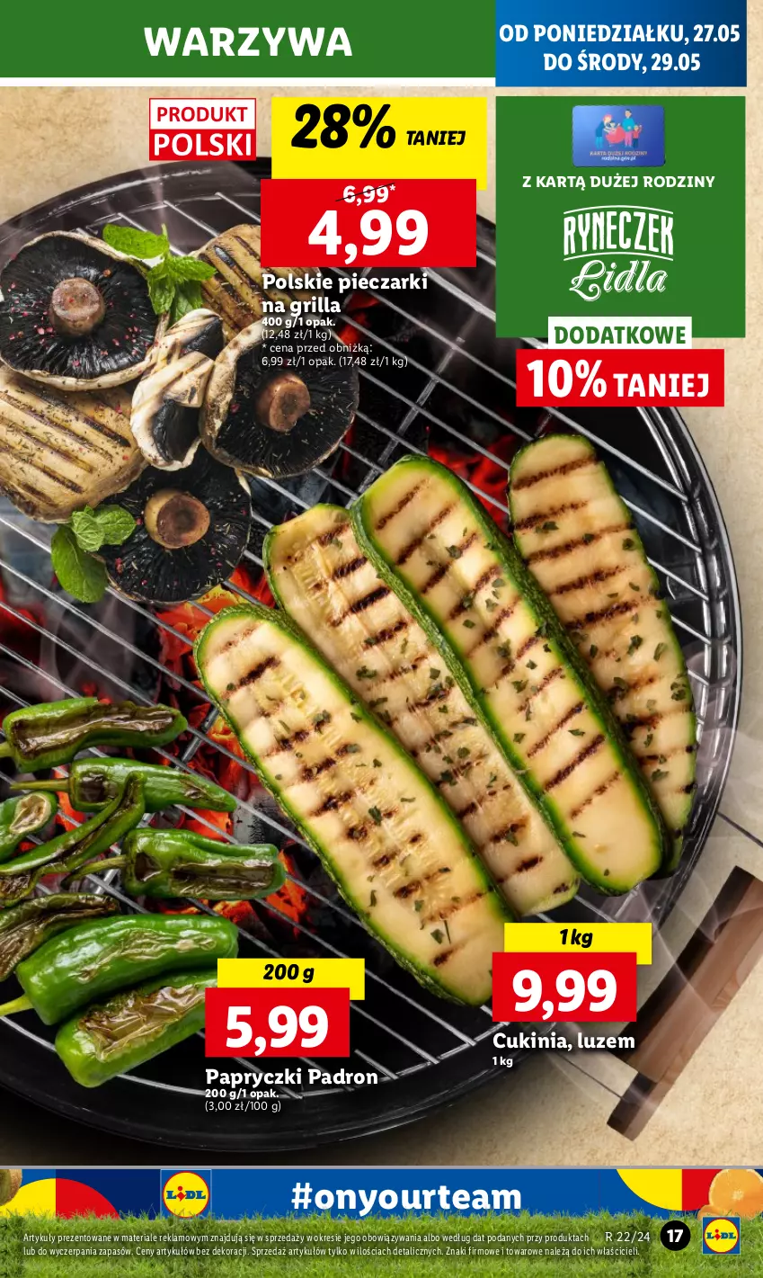 Gazetka promocyjna Lidl - GAZETKA - ważna 27.05 do 29.05.2024 - strona 17 - produkty: Chleb, Grill, Piec, Ser, Warzywa