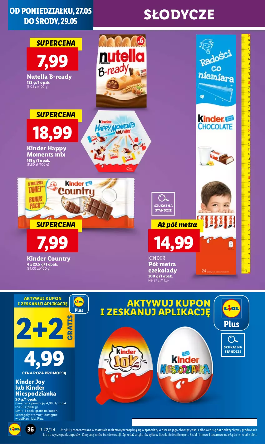 Gazetka promocyjna Lidl - GAZETKA - ważna 27.05 do 29.05.2024 - strona 40 - produkty: Gra, Kinder, Moments, Nutella