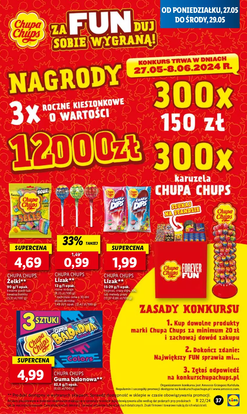 Gazetka promocyjna Lidl - GAZETKA - ważna 27.05 do 29.05.2024 - strona 41 - produkty: Chupa Chups, Lody, Tropical