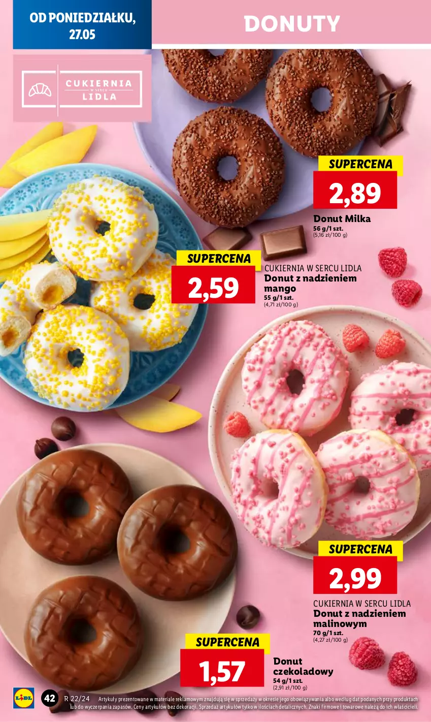 Gazetka promocyjna Lidl - GAZETKA - ważna 27.05 do 29.05.2024 - strona 46 - produkty: Cukier, Donut, Mango, Milka, Nuty, Ser