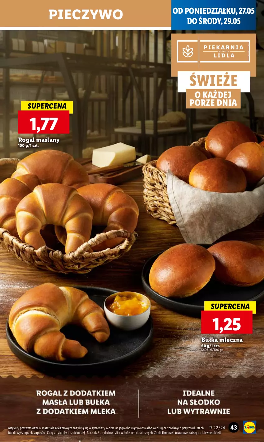 Gazetka promocyjna Lidl - GAZETKA - ważna 27.05 do 29.05.2024 - strona 47 - produkty: Bułka, Piec, Pieczywo, Por, Rogal