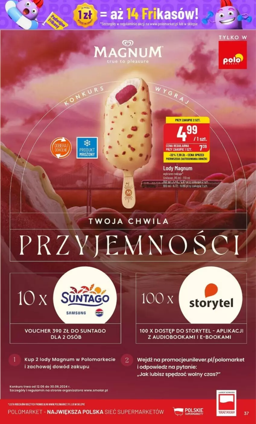 Gazetka promocyjna PoloMarket - ważna 12.06 do 18.06.2024 - strona 31 - produkty: Audiobook, Lody, Tago