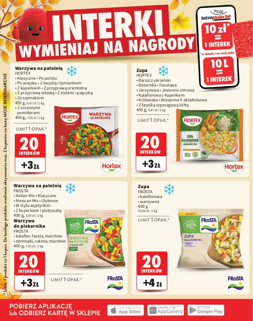 Gazetka promocyjna Intermarche - Katalog Interki - ważna 03.09 do 25.11.2026 - strona 10 - produkty: Bazyl, Fa, Fasola, Frosta, Hortex, Inka, Kalafior, Piekarnik, Szpinak, Warzywa, Ziemniaki, Zupa