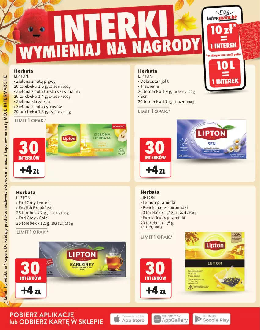 Gazetka promocyjna Intermarche - Katalog Interki - ważna 03.09 do 25.11.2026 - strona 16 - produkty: Earl Grey, Fa, Herbata, Lipton, Maliny, Mango, Truskawki