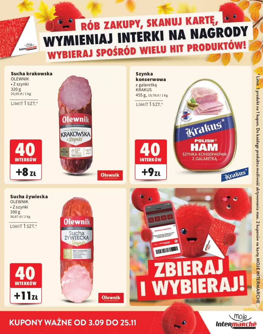 Gazetka promocyjna Intermarche - Katalog Interki - ważna 03.09 do 25.11.2026 - strona 23 - produkty: Gala, Krakus, Olewnik, Ser, Szynka, Szynka konserwowa