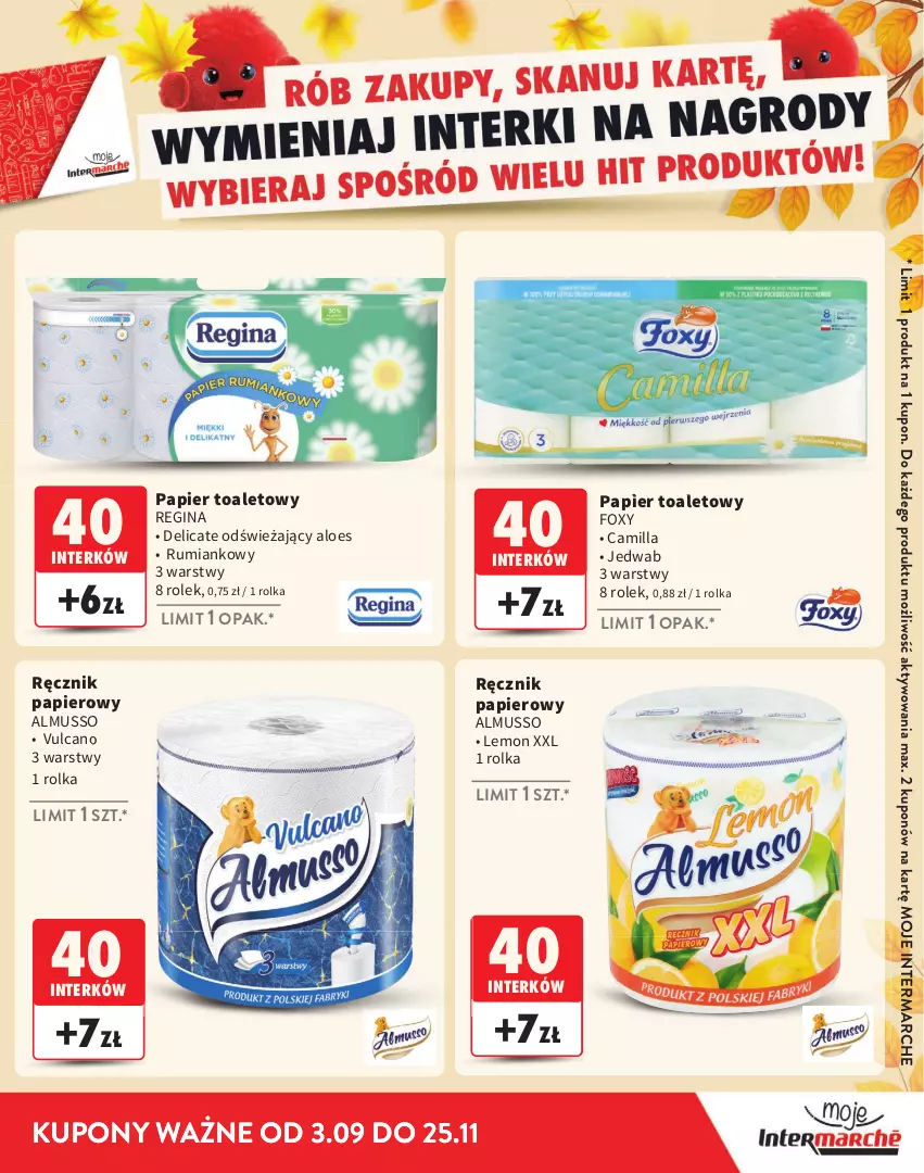 Gazetka promocyjna Intermarche - Katalog Interki - ważna 03.09 do 25.11.2026 - strona 25 - produkty: Foxy, Gin, Mus, Papier, Papier toaletowy, Ręcznik, Rum