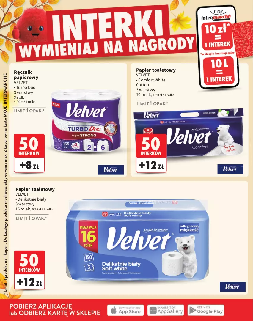 Gazetka promocyjna Intermarche - Katalog Interki - ważna 03.09 do 25.11.2026 - strona 30 - produkty: Papier, Papier toaletowy, Ręcznik, Rolki, Velvet
