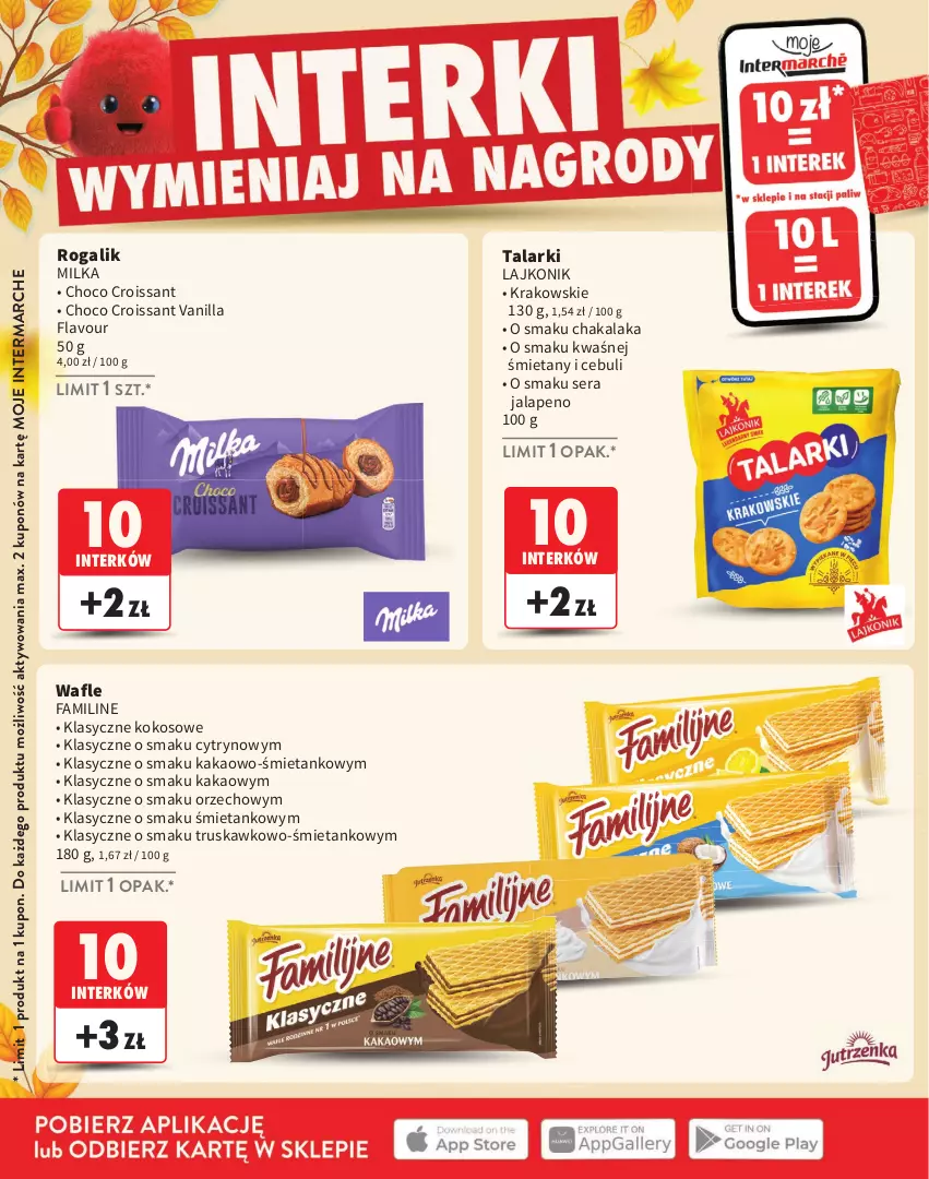 Gazetka promocyjna Intermarche - Katalog Interki - ważna 03.09 do 25.11.2026 - strona 4 - produkty: Croissant, Fa, Kakao, Kokos, Lajkonik, Milka, Rogal, Ser, Wafle