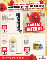 Gazetka promocyjna Intermarche - Katalog Interki - Gazetka - ważna od 25.11 do 25.11.2026 - strona 27 - produkty: Krem do twarzy, Gin, Dezodorant, Płyn micelarny, Sati, Lack, L’Oréal, Garnier, Olej, Nivea