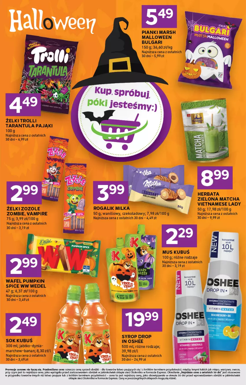 Gazetka promocyjna Stokrotka - Stokrotka Express - ważna 09.10 do 15.10.2025 - strona 5 - produkty: Herbata, Kubuś, LG, Mars, Mięso, Milka, Mus, Oshee, Owoce, Rogal, Sok, Syrop, Warzywa