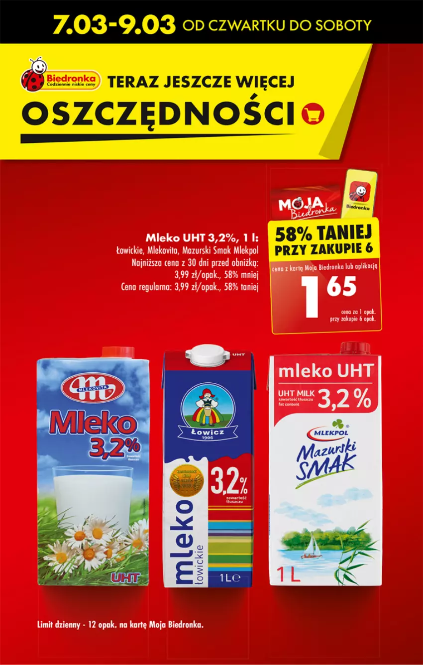 Gazetka promocyjna Biedronka - Od czwartku - ważna 07.03 do 13.03.2024 - strona 15 - produkty: Mleko