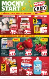 Gazetka promocyjna Kaufland - OFERTA TYGODNIA - Gazetka - ważna od 03.03 do 03.03.2021 - strona 56 - produkty: Kurczak, Mięso mielone, Nutella, Coccolino, Papier, Papryka czerwona, Parówki, Papryka, Velvet, Płyn do płukania, Ręcznik, Rogal, Morliny, Ferrero, Berlinki, Mięso