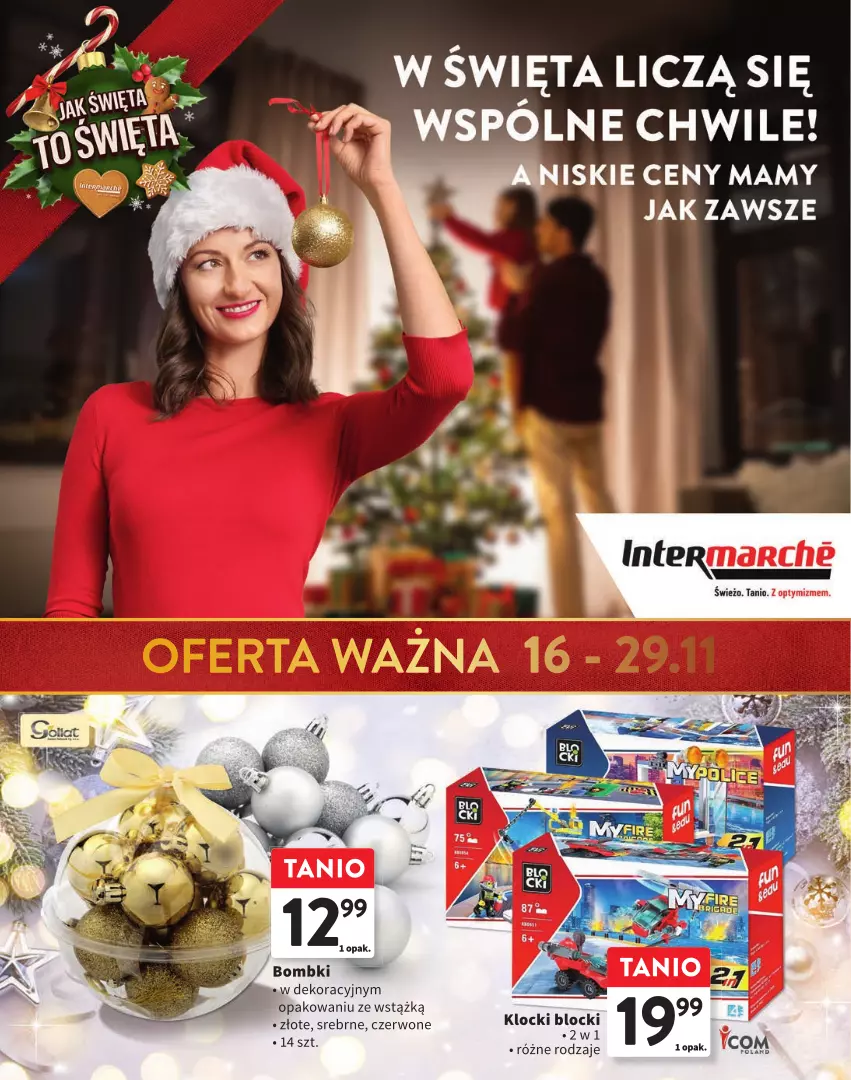 Gazetka promocyjna Intermarche - Gazetka Intermarche - ważna 16.11 do 29.11.2023 - strona 1 - produkty: Bombki, Klocki