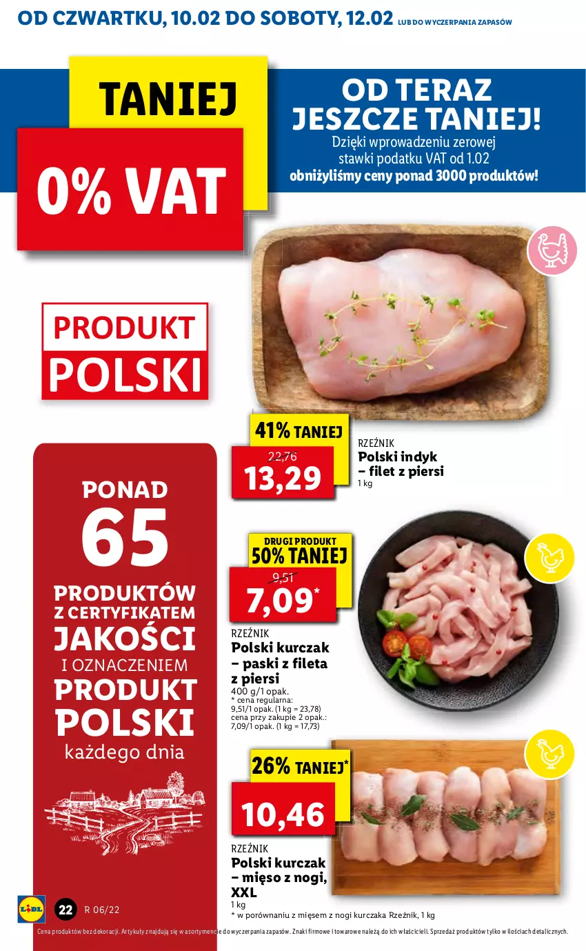 Gazetka promocyjna Lidl - GAZETKA - ważna 10.02 do 12.02.2022 - strona 22 - produkty: Kurczak, Mięso, Por, Tera