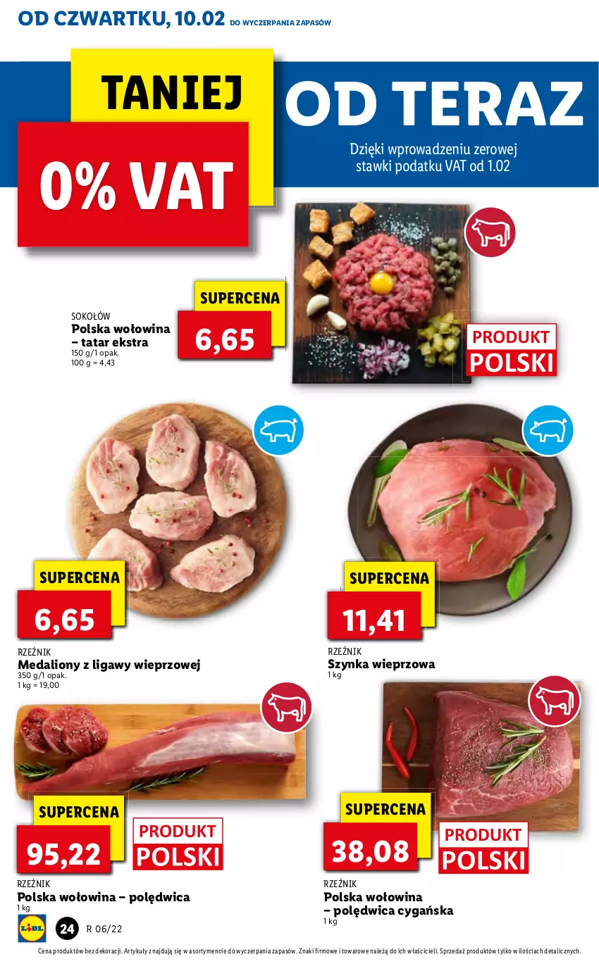 Gazetka promocyjna Lidl - GAZETKA - ważna 10.02 do 12.02.2022 - strona 24 - produkty: Lion, Polędwica, Sok, Szynka, Szynka wieprzowa, Tera, Wołowina