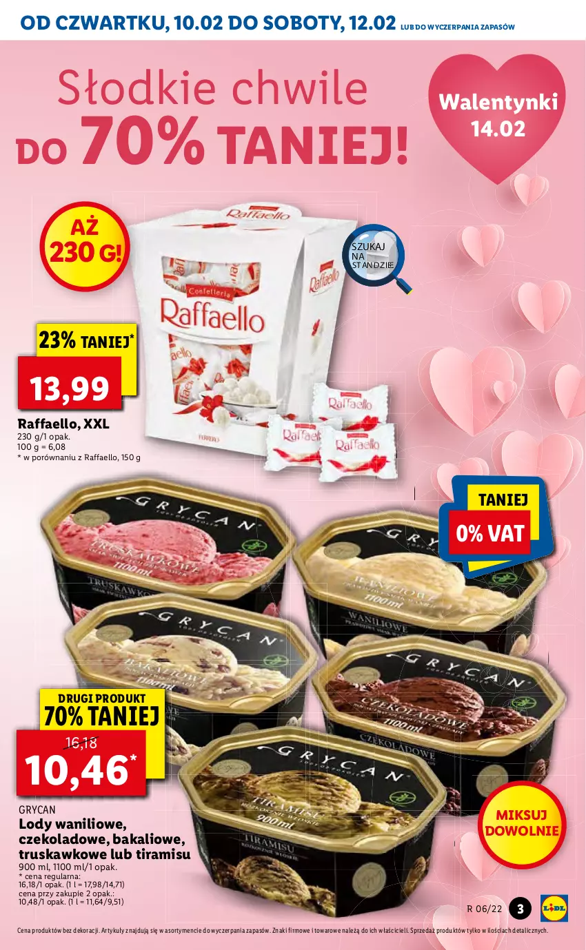 Gazetka promocyjna Lidl - GAZETKA - ważna 10.02 do 12.02.2022 - strona 3 - produkty: Fa, Lody, Por, Raffaello