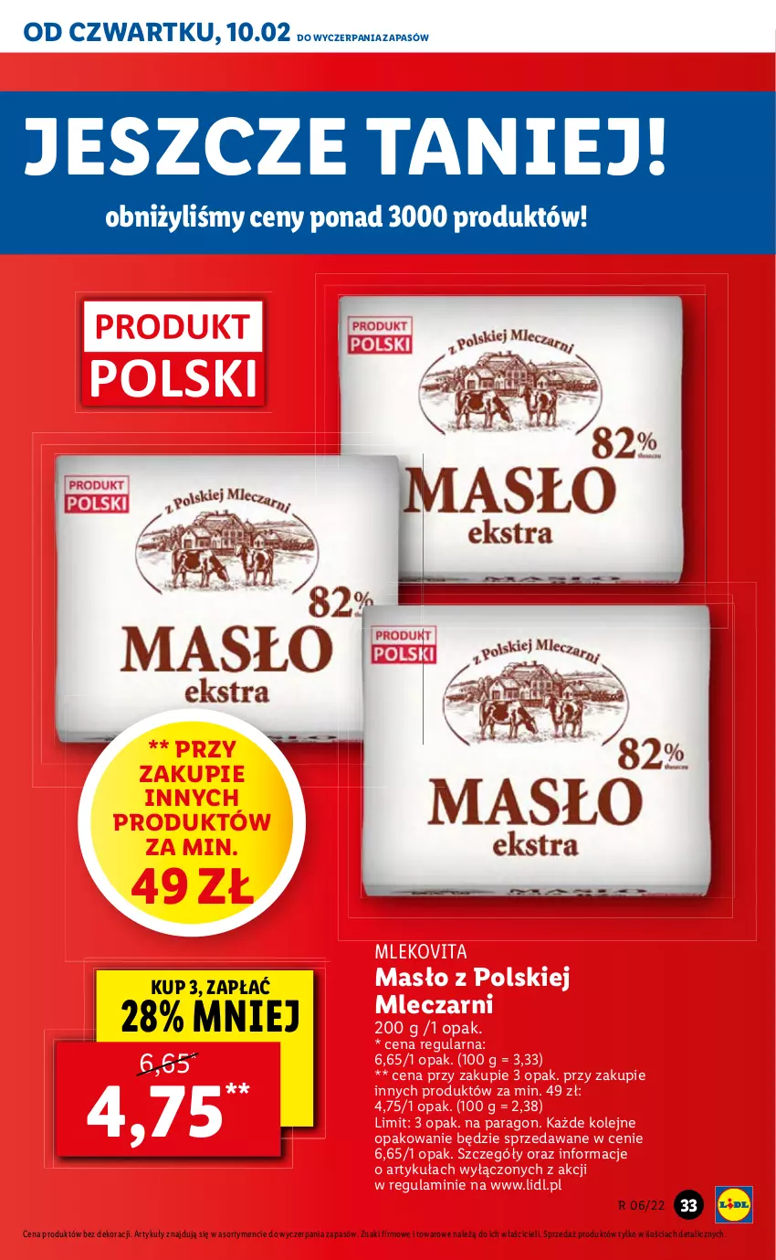 Gazetka promocyjna Lidl - GAZETKA - ważna 10.02 do 12.02.2022 - strona 33 - produkty: Masło