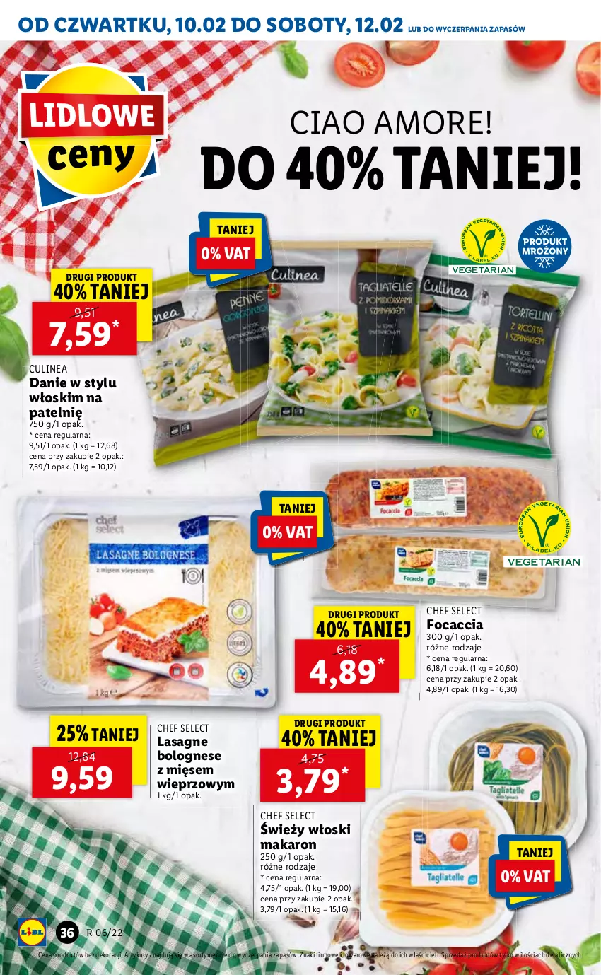 Gazetka promocyjna Lidl - GAZETKA - ważna 10.02 do 12.02.2022 - strona 36 - produkty: Lasagne, Makaron