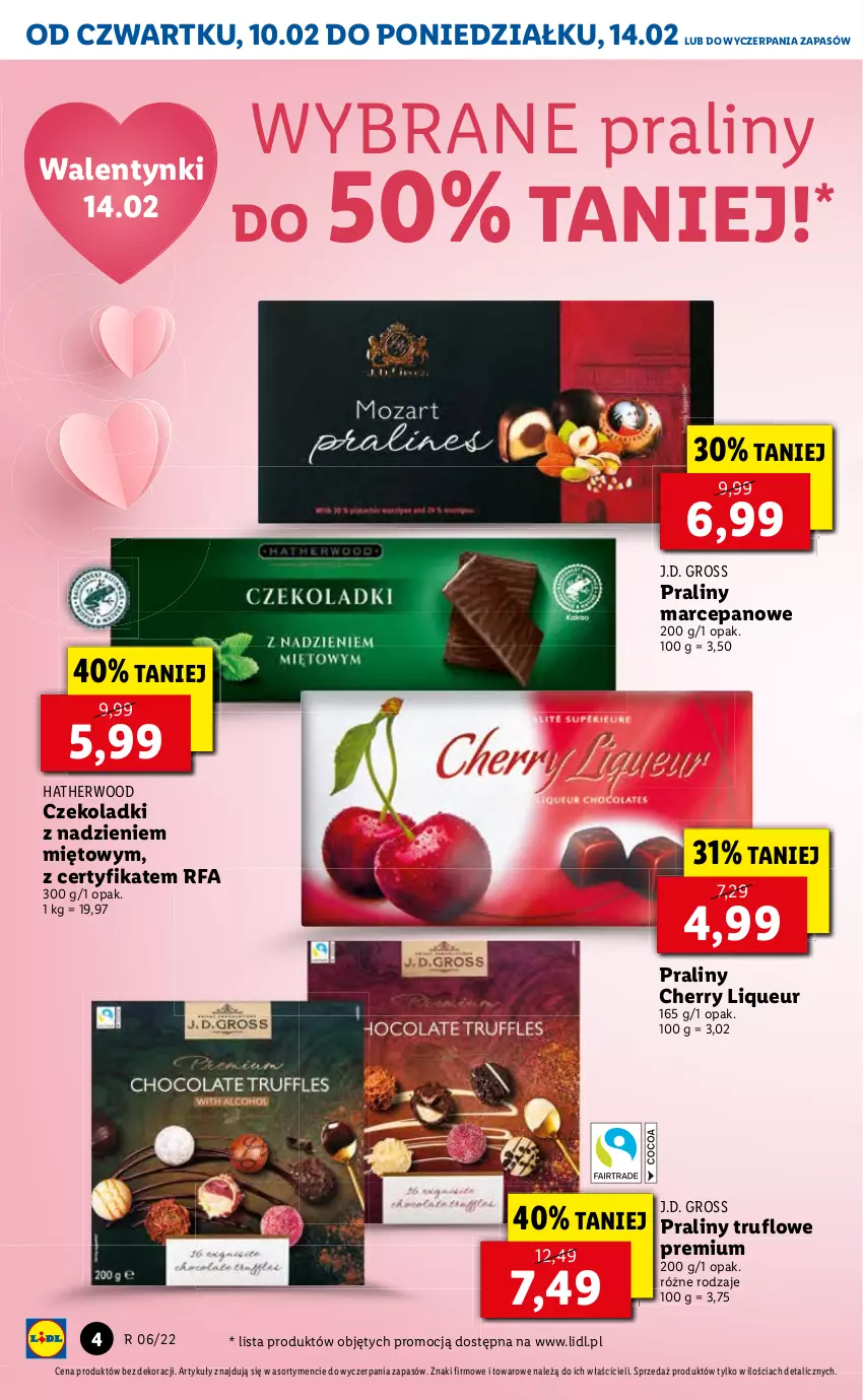 Gazetka promocyjna Lidl - GAZETKA - ważna 10.02 do 12.02.2022 - strona 4 - produkty: Praliny