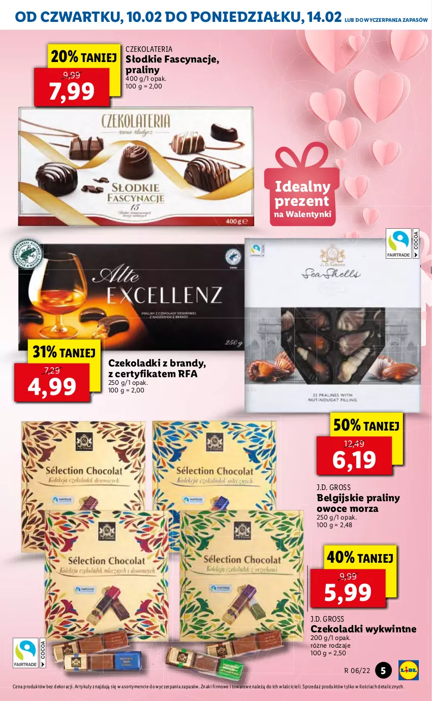 Gazetka promocyjna Lidl - GAZETKA - ważna 10.02 do 12.02.2022 - strona 5 - produkty: LG, Owoce, Owoce morza, Praliny