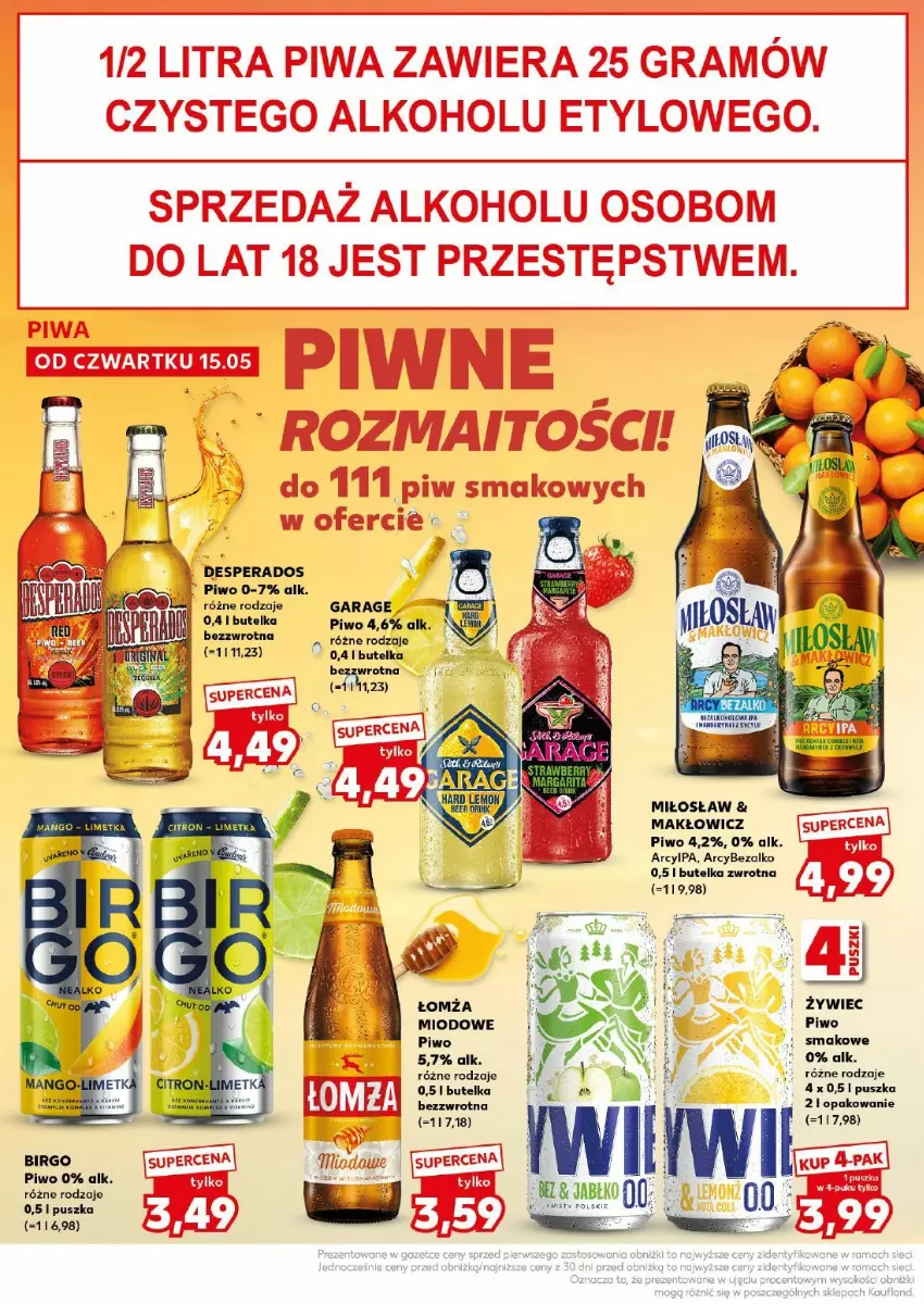 Gazetka promocyjna Kaufland - ważna 17.05 do 17.05.2025 - strona 10 - produkty: Desperados, Mandarynki, Piwo