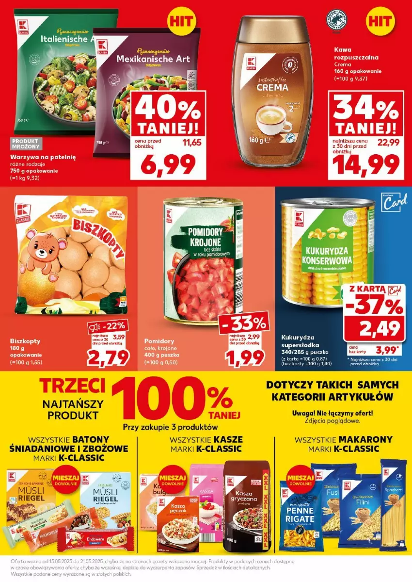 Gazetka promocyjna Kaufland - ważna 17.05 do 17.05.2025 - strona 7 - produkty: Baton, Danio, Kukurydza, Kukurydza konserwowa, Makaron, Mus, Ser, Waga