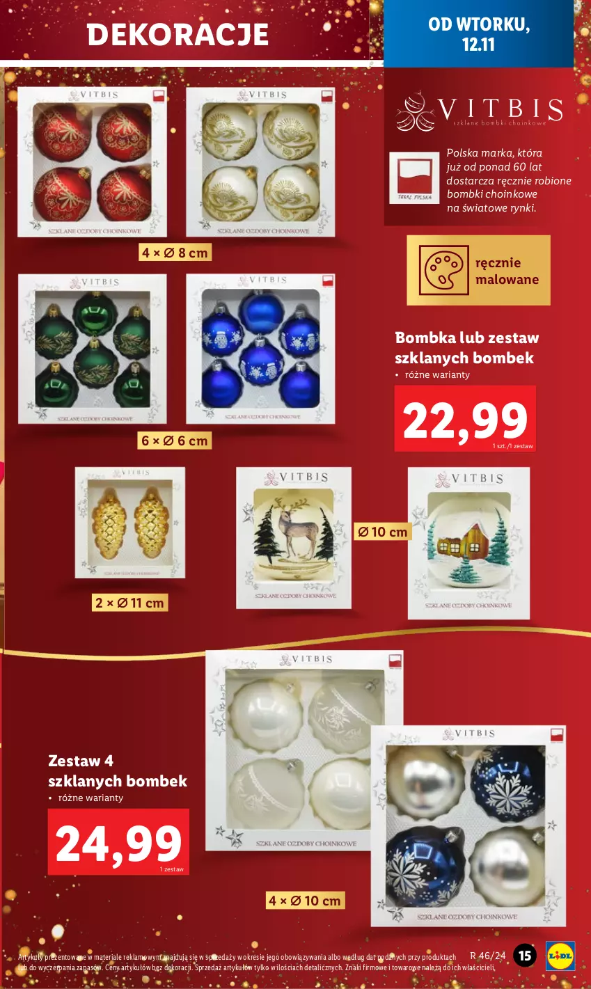 Gazetka promocyjna Lidl - GAZETKA - ważna 12.11 do 16.11.2024 - strona 17 - produkty: Bombki