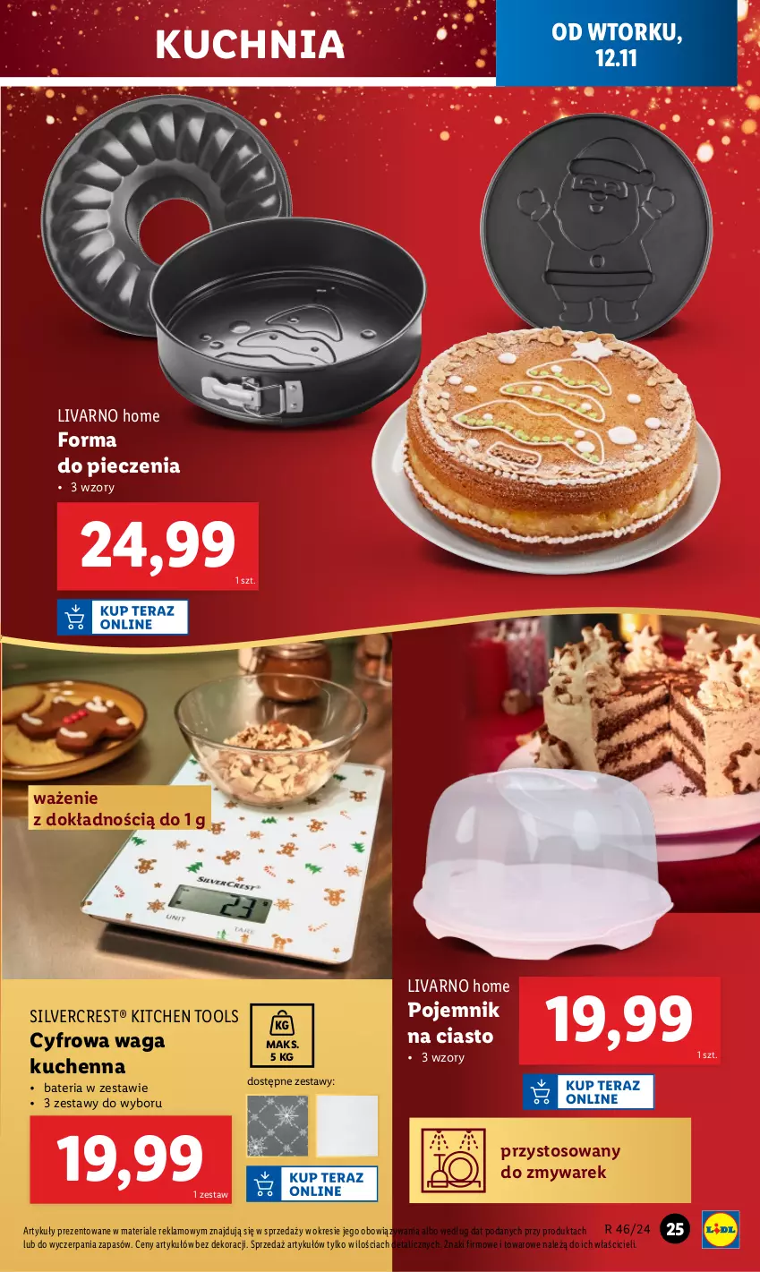 Gazetka promocyjna Lidl - GAZETKA - ważna 12.11 do 16.11.2024 - strona 27 - produkty: Bateria, Forma do pieczenia, Ivar, Kuchnia, Piec, Pojemnik, Pojemnik na ciasto, Silvercrest, Waga