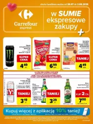 Gazetka promocyjna Carrefour - Gazetka Express w SUMIE ekspresowe zakupy - Gazetka - ważna od 03.08 do 03.08.2026 - strona 1 - produkty: Piwa, Piwo, Piec, Ser, Gra, Namysłów, Cars, Tyskie, Edam, Gouda, Napój