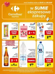 Gazetka promocyjna Carrefour - Gazetka Express w SUMIE ekspresowe zakupy - Gazetka - ważna od 03.08 do 03.08.2026 - strona 2 - produkty: Piwo, Książęce, Nałęczowianka, Mus, Gra, Woda mineralna, Woda