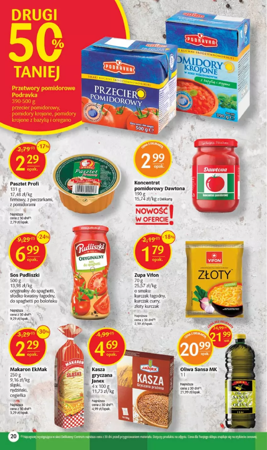 Gazetka promocyjna Delikatesy Centrum - Gazetka DC20 - ważna 25.05 do 31.05.2023 - strona 20 - produkty: Dawtona, Gin, Gry, Kasza, Kurczak, Makaron, Oliwa, Pasztet, Piec, Pieczarka, Pudliszki, Rum, Sos, Spaghetti, Zupa