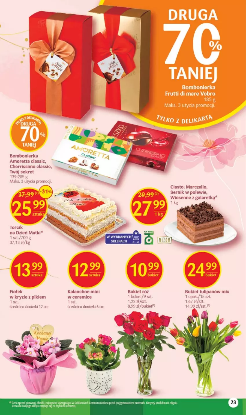 Gazetka promocyjna Delikatesy Centrum - Gazetka DC20 - ważna 25.05 do 31.05.2023 - strona 23 - produkty: Bukiet, Gala, Kalanchoe, Kret, Rum, Ser, Tulipan