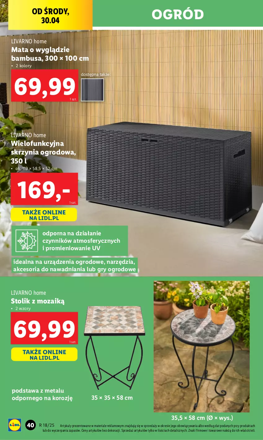 Gazetka promocyjna Lidl - GAZETKA - ważna 28.04 do 02.05.2025 - strona 44 - produkty: Gry, Ivar, Ogród, Por, Stolik