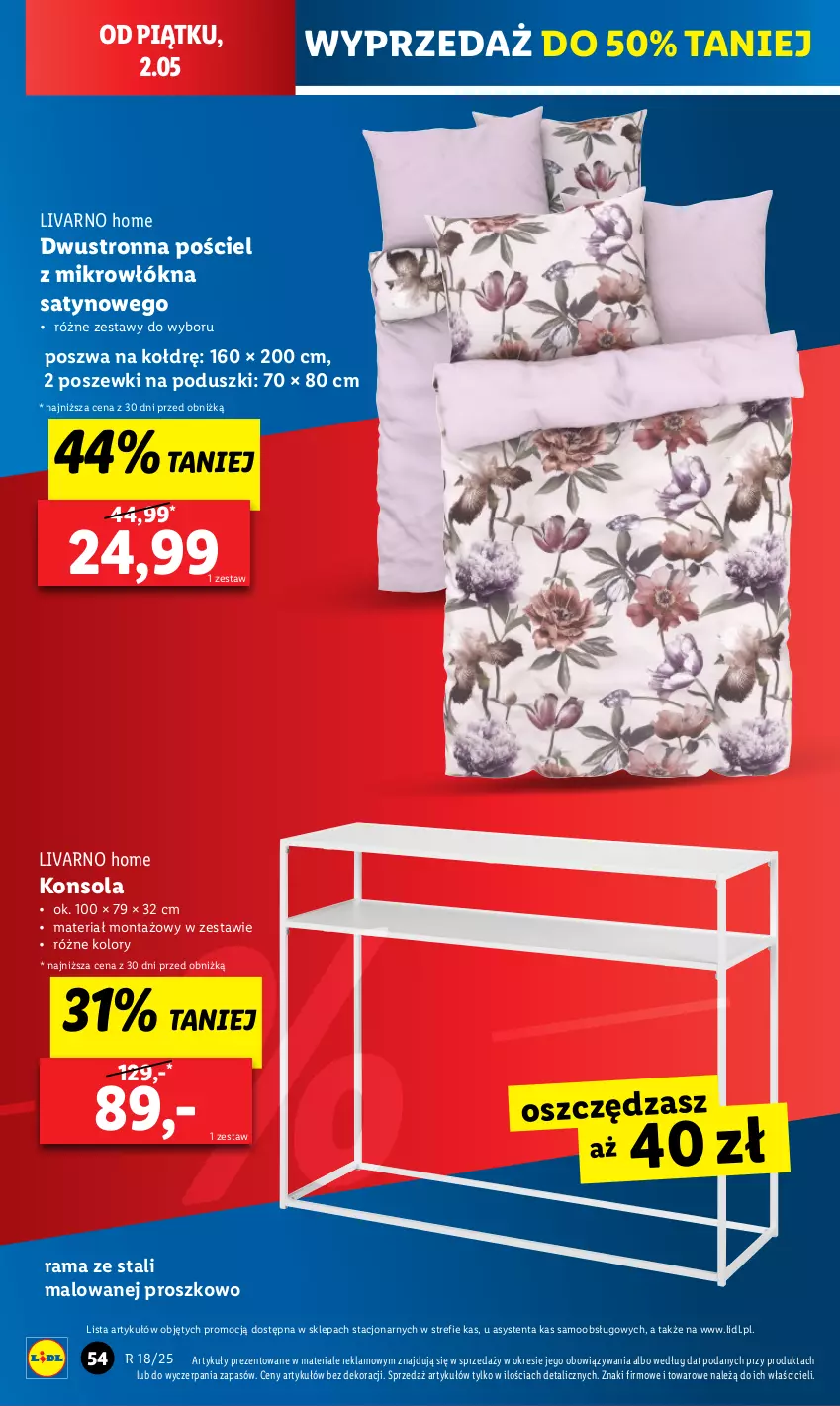 Gazetka promocyjna Lidl - GAZETKA - ważna 28.04 do 02.05.2025 - strona 58 - produkty: Ivar, Konsola, Pościel, Rama