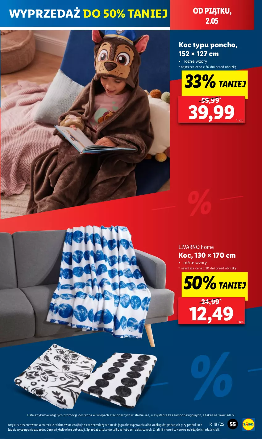 Gazetka promocyjna Lidl - GAZETKA - ważna 28.04 do 02.05.2025 - strona 59 - produkty: Ivar, Koc