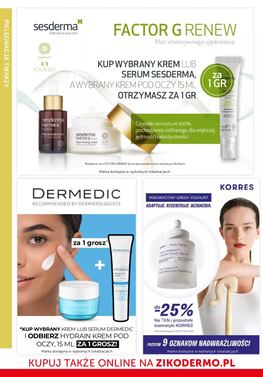 Gazetka promocyjna Ziko - Gazetka Ziko Dermo - ważna 26.02 do 11.03.2026 - strona 12 - produkty: Dermedic, Fa, Kolagen, Krem odżywczy, Krem pod oczy, Rum, Ser, Serum, Sesderma