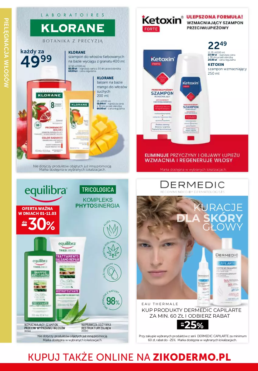 Gazetka promocyjna Ziko - Gazetka Ziko Dermo - ważna 26.02 do 11.03.2026 - strona 26 - produkty: Bepanthen, Capilarte, CeraVe, Dermedic, Fa, Gra, Granat, Helio, Iwostin, Klorane, Krem pod oczy, La Roche-Posay, Lipikar, Mango, Odżywka, Phyto, Pielęgnacja włosów, Rum, Ser, Serum, Szampon