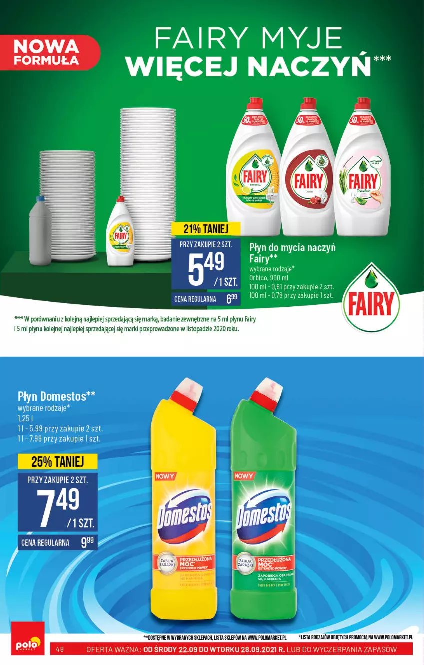 Gazetka promocyjna PoloMarket - Gazetka pomocyjna - ważna 22.09 do 28.09.2021 - strona 48 - produkty: Do mycia naczyń, Domestos, Fa, Fairy, Leon, Olej, Płyn do mycia, Płyn do mycia naczyń, Por, Top